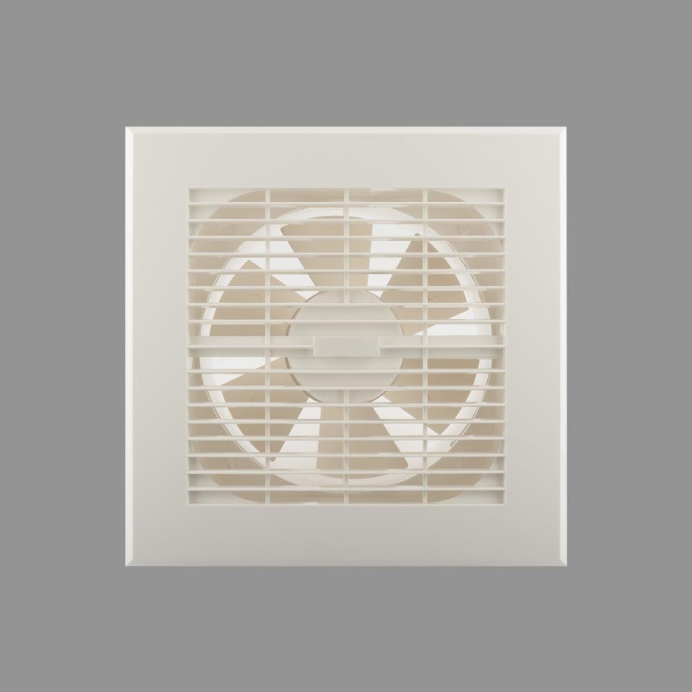 White Extractor Fan with Timer 6" 150mm (Overall Size:213x213mm)