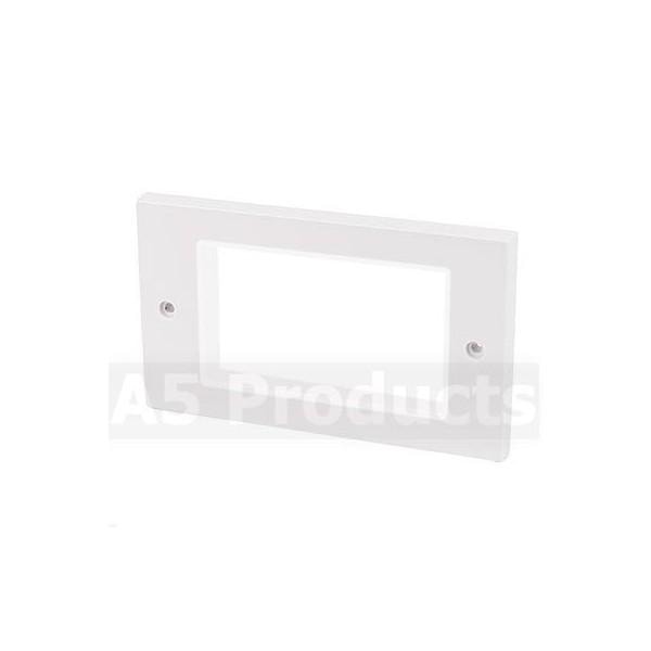 White Plastic - Modular Data Grid Outlet Faceplate - Cut Hole 100x50mm