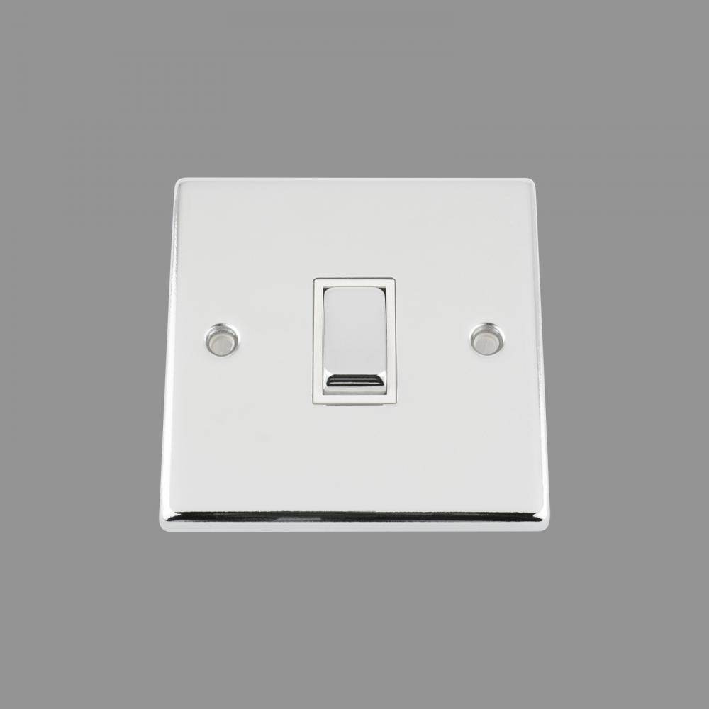 White Insert Metal Rocker Switch