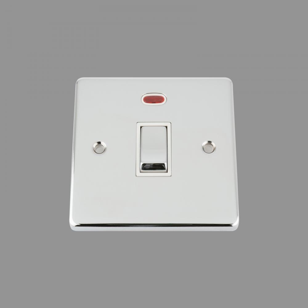 White Insert Metal Rocker Switch