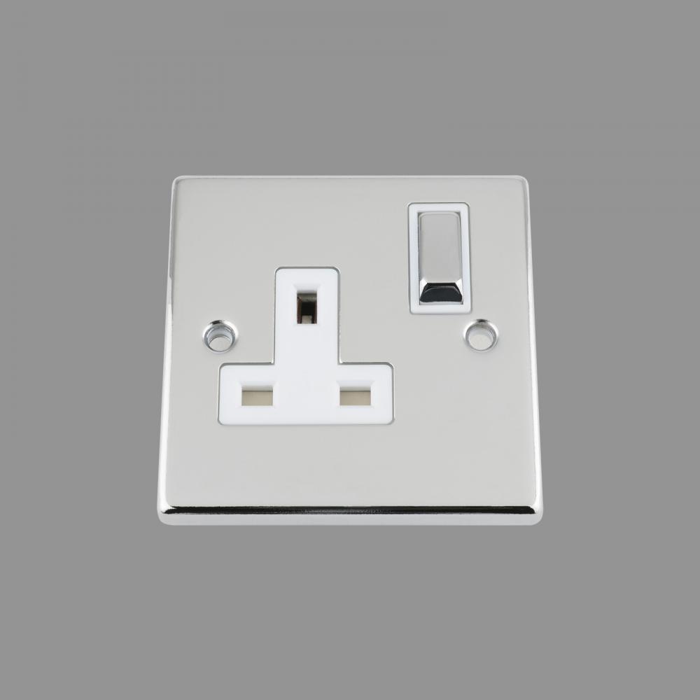 White Insert Metal Rocker Switch