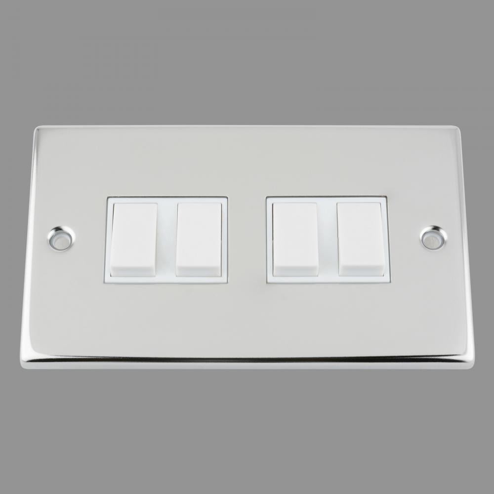 White Insert Plastic Rocker Switch