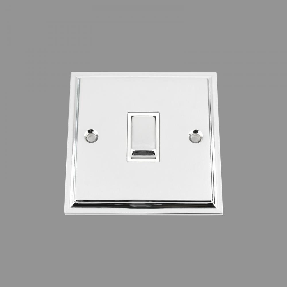 White Insert Metal Rocker Switch