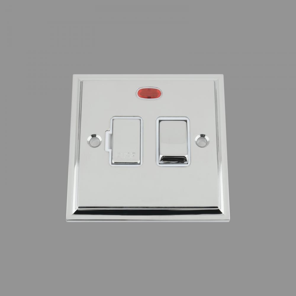 White Insert Metal Rocker Switch