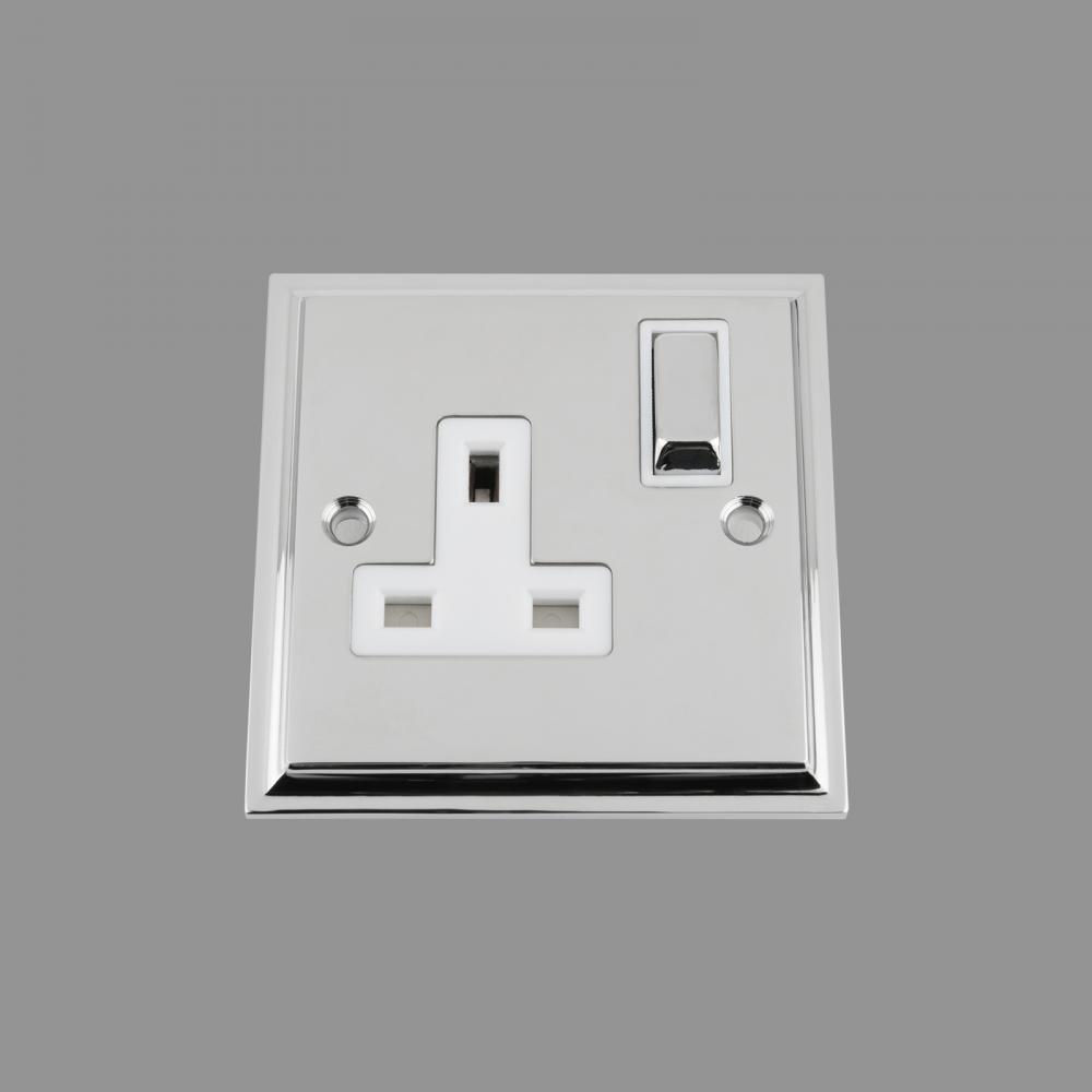 White Insert Metal Rocker Switch