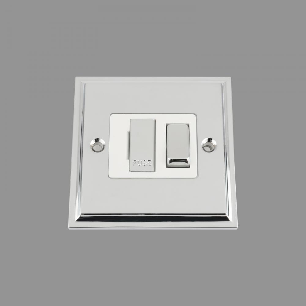 White Insert Metal Rocker Switch