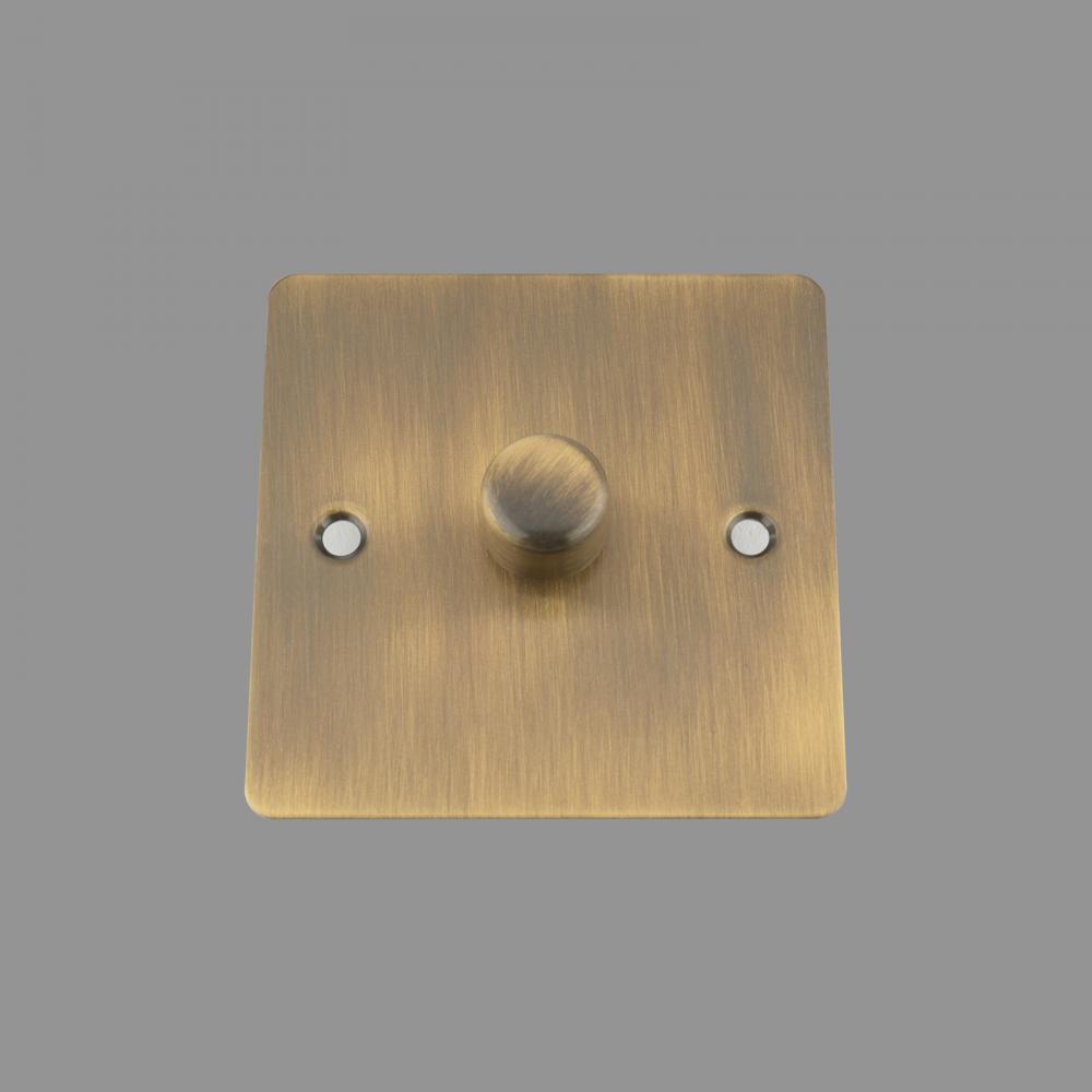 LED DIMMER SWITCH; ANTIQUE BRASS FLAT; 1 GANG; 250W