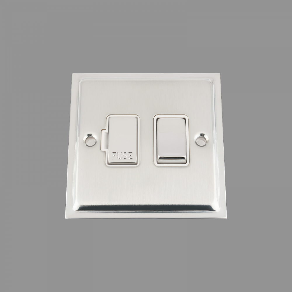 White Insert Metal Rocker Switch