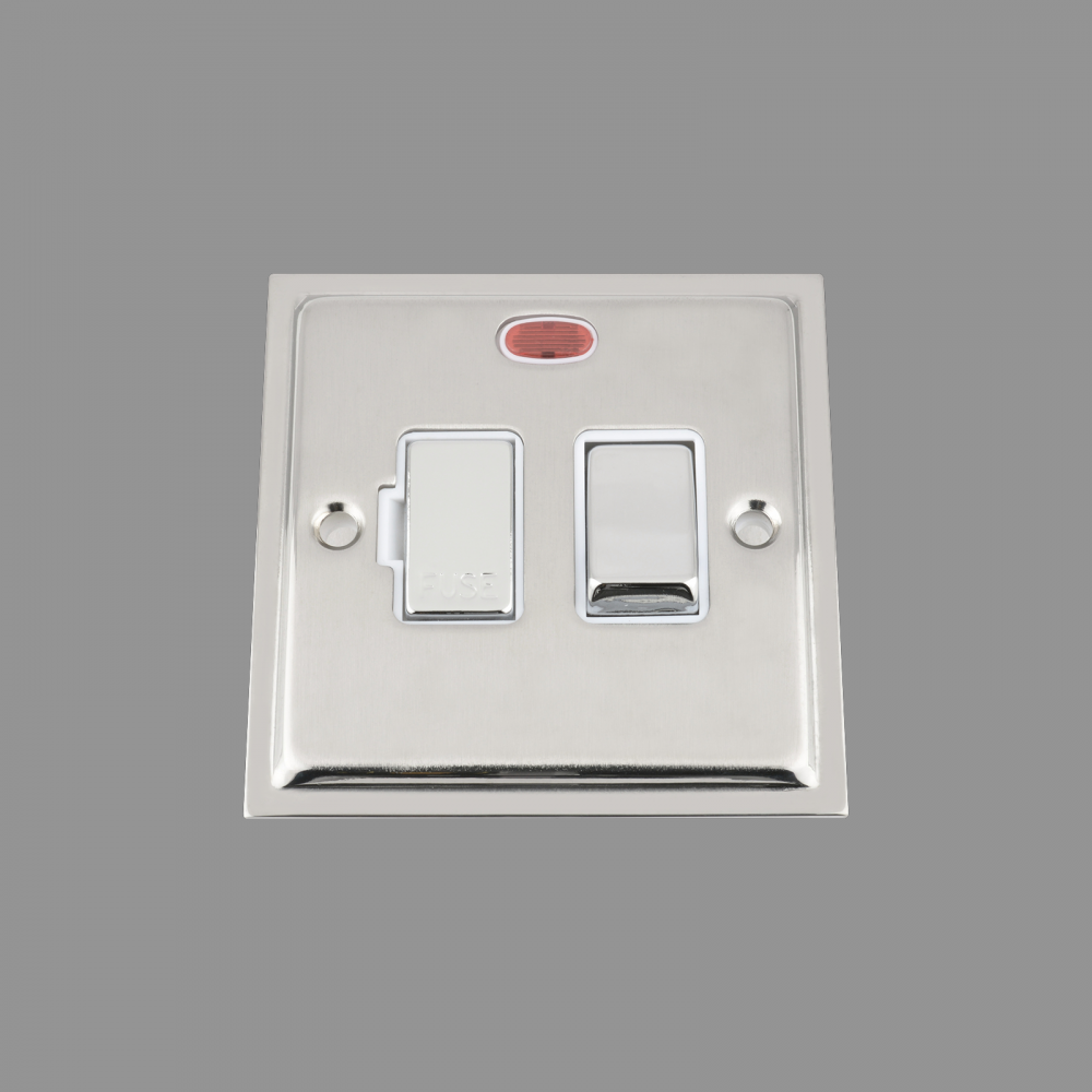 White Insert Metal Rocker Switch