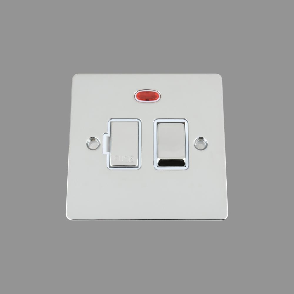 White Insert Metal Rocker Switch