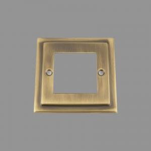 ANTIQUE BRASS VICTORIAN Outlet Faceplate 50X50mm