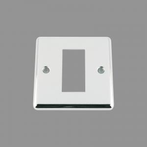 CHROME CLASSIC Outlet Faceplate 25x50mm