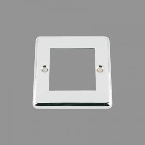 CHROME CLASSIC Outlet Faceplate 50x50mm