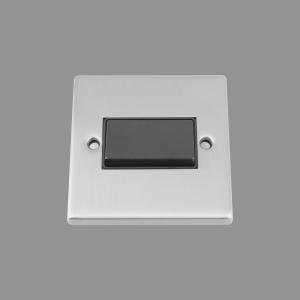 SATIN SQUARE Fan Isolator Switch Black Insert Plastic Rocker Switch