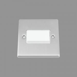 SATIN SQUARE Fan Isolator Switch White Insert Plastic Rocker Switch
