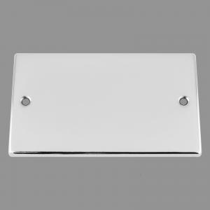 CHROME SQUARE Blank Plate Double
