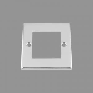 CHROME SQUARE Outlet Faceplate 50X50mm