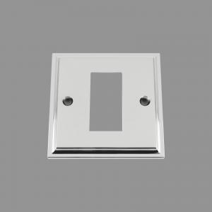 CHROME VICTORIAN Outlet Faceplate 25x50mm