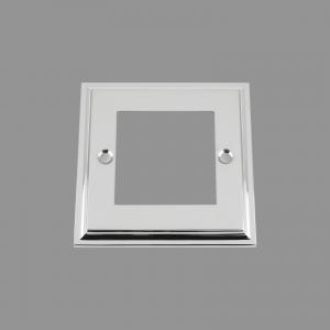 CHROME VICTORIAN Outlet Faceplate 50x50mm