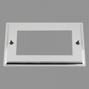CHROME VICTORIAN Outlet Faceplate 100x50mm