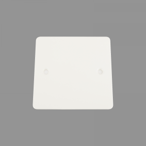 POWDER COATED FLAT WHITE Blank Plate Single