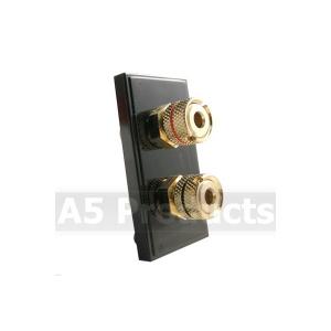 Twin Loudspeaker - Grid Outlet Module - Black