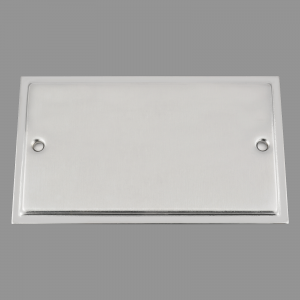 DUO SATIN CHROME Blank Plate Double