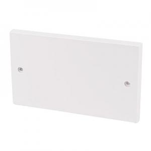 WHITE PLASTIC Double Blank Plate