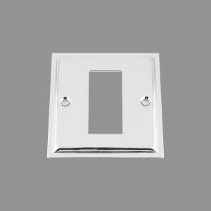 CHROME SLIMLINE Outlet Faceplate 25x50mm