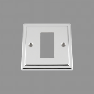 CHROME TRIMLINE Outlet Faceplate 25x50mm