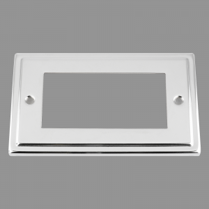CHROME TRIMLINE Outlet Faceplate 100x50mm