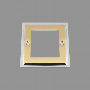 DUO SATIN BRASS Outlet Faceplate 50x50mm