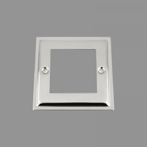 DUO SATIN CHROME Outlet Faceplate 50x50mm