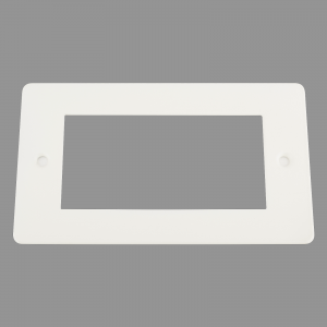 POWDER COATED FLAT WHITE OUTLET FACEPLATE 100X50MM